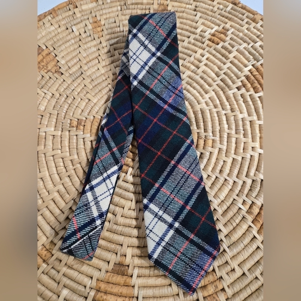 Vintage Pendleton Virgin Wool Plaid Tartan Neck Tie